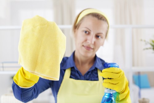 Local commercial cleaner working in a Waterloo office building